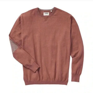 Linksoul Chai Cotton Cashmere Crewneck Sweater Elbow Patch Size Medium